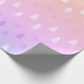 Elegantes Weihnachtsbaummuster holografisch Geschenkpapier (Ecke)