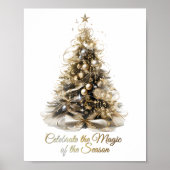 Elegantes Weihnachtsbaumposter Poster (Vorne)