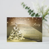 Elegantes Weihnachtsbaumunternehmen Weihnachts-Par Einladung (Stehend Vorderseite)