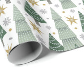 Elegantes Weihnachtsbaumwrapping Paper Geschenkpapier (Rolleneckpunkt)