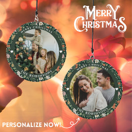 Elegantes Weihnachtsblumen-Foto Windspiel
