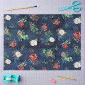 Elegantes Weihnachtsblumen w Weihnachten Gold Navy Seidenpapier (Basteln)