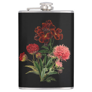 Elegantes Weihnachtsblumenmotiv Flachmann