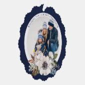 Elegantes Weihnachtsblumenpapier Foto Ornament Car (Rechts)