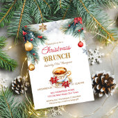 Elegantes Weihnachtsbrunch-Party Einladung