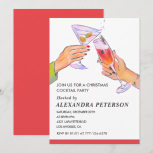 Elegantes Weihnachtscocktail-Party Einladung