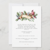 Elegantes Weihnachtsdekor Save the Date Hochzeitsk Ankündigung (Rückseite)
