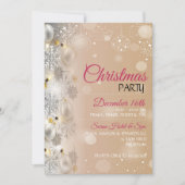 Elegantes Weihnachtsdekorationsdesign-Party Einladung (Vorderseite)
