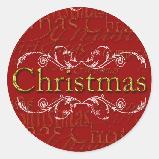 Elegantes Weihnachtsdesign Custom Christmas Sticke Runder Aufkleber (Vorderseite)
