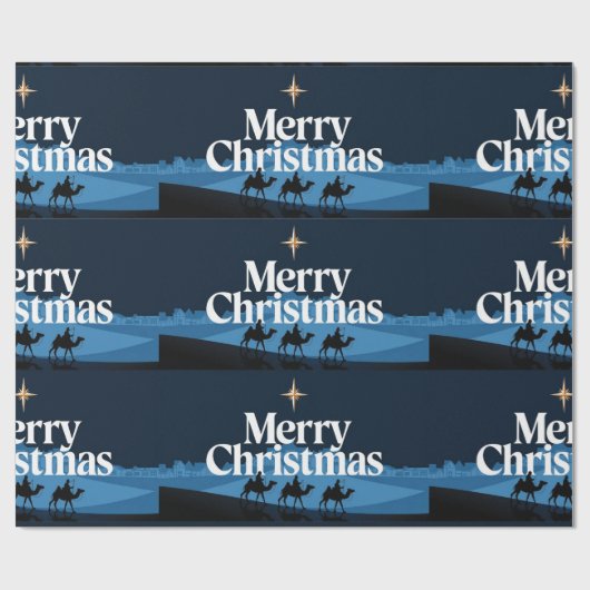 Elegantes Weihnachtsdesign - Der Stern von Bethleh Geschenkpapier (Flach)