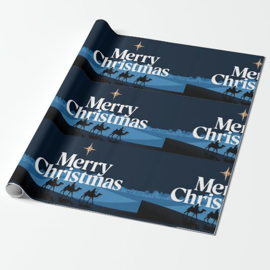 Elegantes Weihnachtsdesign - Der Stern von Bethleh Geschenkpapier (Ungerollt)