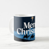Elegantes Weihnachtsdesign - Der Stern von Bethleh Kaffeetasse (Vorderseite Links)