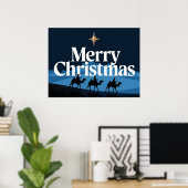 Elegantes Weihnachtsdesign - Der Stern von Bethleh Poster (Heimbüro)