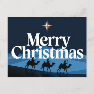 Elegantes Weihnachtsdesign - Der Stern von Bethleh Postkarte