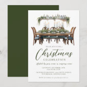 Elegantes Weihnachtsessen Corporate/Persönlich Einladung (Vorne/Hinten)
