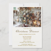 Elegantes Weihnachtsessen Einladung (Vorderseite)