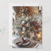 Elegantes Weihnachtsessen Einladung (Rückseite)