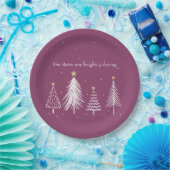 Elegantes Weihnachtsessen Lila Pappteller (Party)