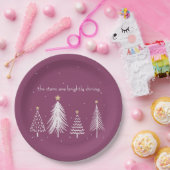 Elegantes Weihnachtsessen Lila Pappteller (Party)