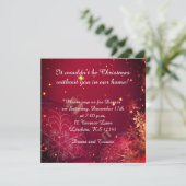 Elegantes Weihnachtsfest am Platz Einladung (Stehend Vorderseite)