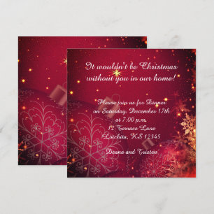 Elegantes Weihnachtsfest am Platz Einladung