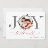 Elegantes Weihnachtsfest - Foto Feiertagskarte (Vorderseite)