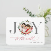 Elegantes Weihnachtsfest - Foto Feiertagskarte (Stehend Vorderseite)