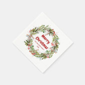 Elegantes Weihnachtsfest individuell anpassbar Serviette (Ecke)