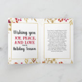 Elegantes Weihnachtsfest mit Schneeflocken Feiertagskarte (Innenseite)