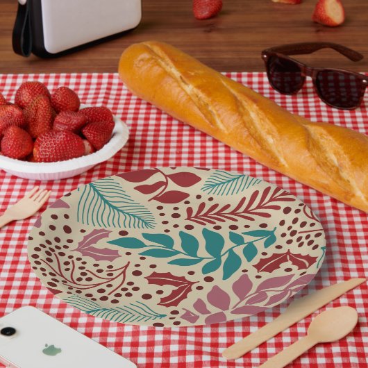 Elegantes Weihnachtsfest Pappteller (Picknick)