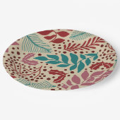 Elegantes Weihnachtsfest Pappteller (Schrägansicht)