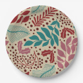 Elegantes Weihnachtsfest Pappteller (Vorderseite)