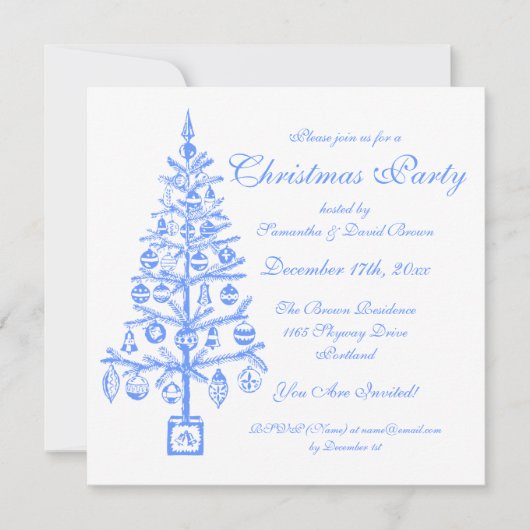 Elegantes Weihnachtsfest Party Der Park der Villa Einladung (Vorderseite)