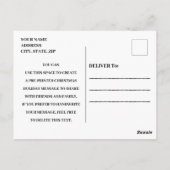 Elegantes Weihnachtsfest Party Gold & Poinsettia Postkarte (Rückseite)