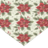 Elegantes Weihnachtsfest Poinsettia Blumenkohl Tischdecke (Schrägansicht)