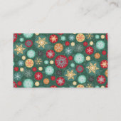 Elegantes Weihnachtsfest Polka Dot Pattern Visitenkarte (Rückseite)