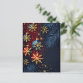 Elegantes Weihnachtsfest Postkarte (Stehend Vorderseite)