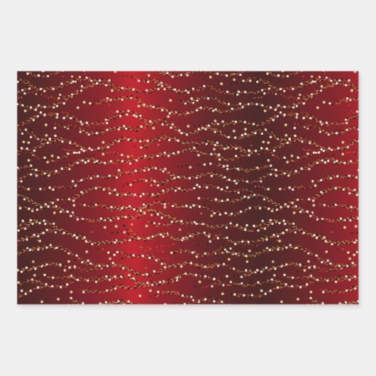 Elegantes Weihnachtsfest-Set von 3 Geschenkpapier Set (Vorderseite 2)