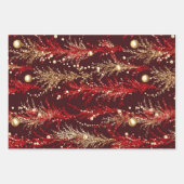 Elegantes Weihnachtsfest-Set von 3 Geschenkpapier Set (Vorderseite)