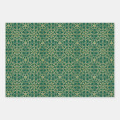 Elegantes Weihnachtsfest Snowflake Imitats Gold Ro Geschenkpapier Set (Vorderseite 2)