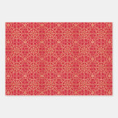 Elegantes Weihnachtsfest Snowflake Imitats Gold Ro Geschenkpapier Set (Vorderseite)