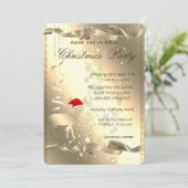 Elegantes Weihnachtsfest, Sparkle, Weihnachts-Part Einladung (Stehend Vorderseite)