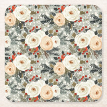 Elegantes Weihnachtsfest Weißer Rosen & Roter Wint