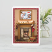 Elegantes Weihnachtsfest / Wiedersehen Einladung (Stehend Vorderseite)