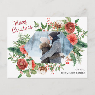 Elegantes Weihnachtsfoto-Fest Postkarte