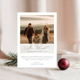 Elegantes Weihnachtsfoto im rustikalen Stil 'Shine Feiertagskarte
