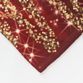 Elegantes Weihnachtsfunkelnde Bäume rot Fleecedecke (Ecke)