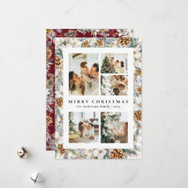 Elegantes Weihnachtsgebäck Botanisches Blattwerk Feiertagskarte