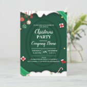 Elegantes Weihnachtsgebäck Einladung (Stehend Vorderseite)