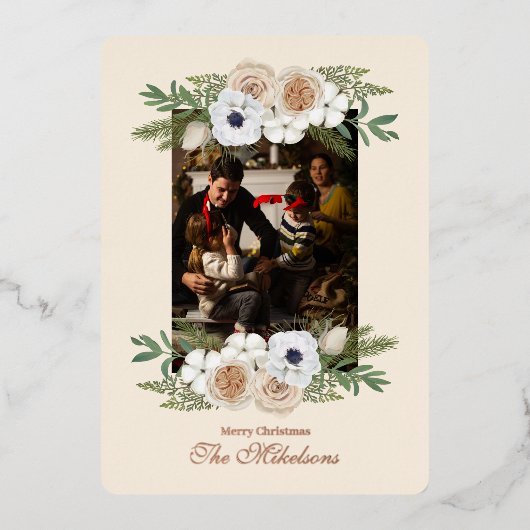 Elegantes Weihnachtsgebäck Folien Feiertagskarte (Vorderseite)